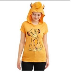 Disney's Lion king hooded ear t shirt top short short sleeve tee